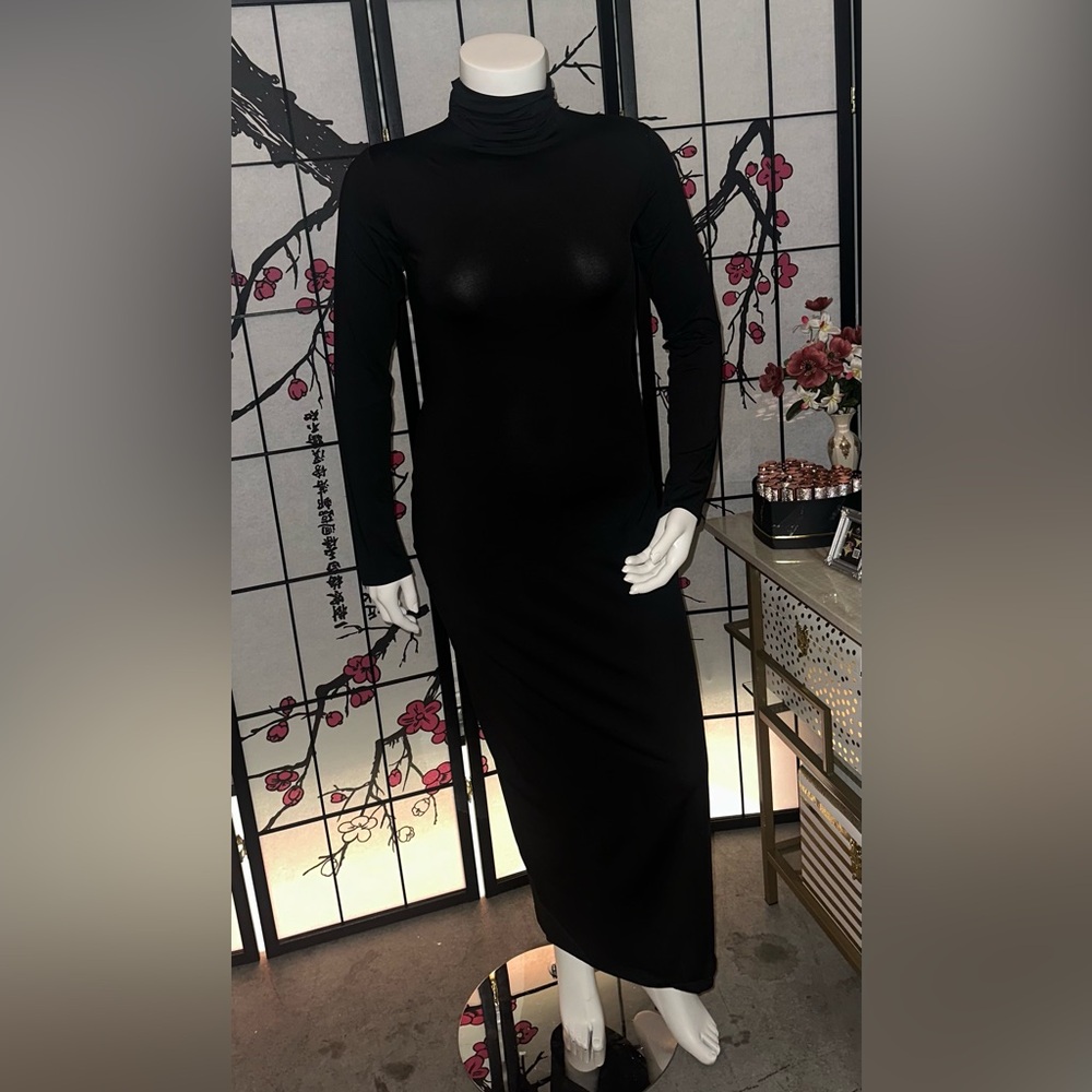 NWT Black Turtleneck Maxi dress